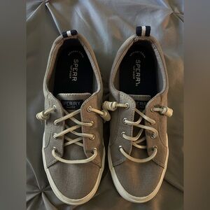 Sperry Women’s Taupe Canvas Low-Profile Sneakers